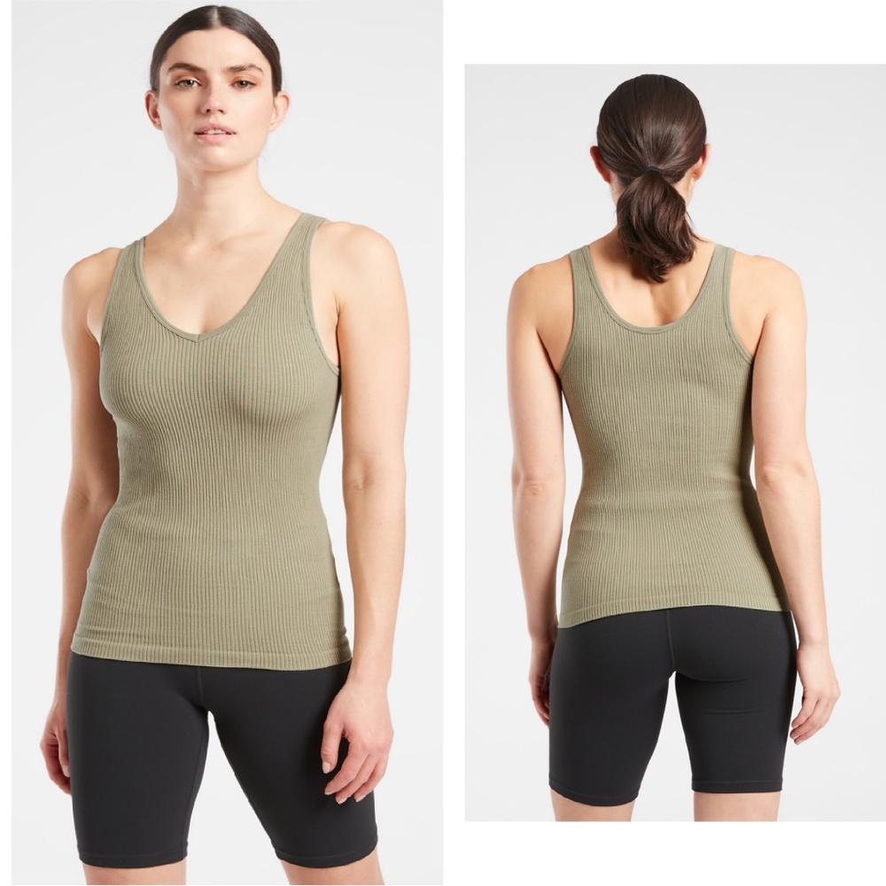Athleta Recharge Tank Olive Green